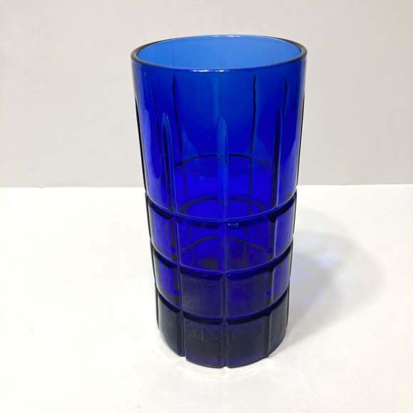 Vintage Cobalt Blue Anchor Hocking Tumbler and Rocks Cocktail Glass Set - Picture 5 of 9